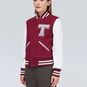 TNA Spee Varsity Leather Bomber Jacket